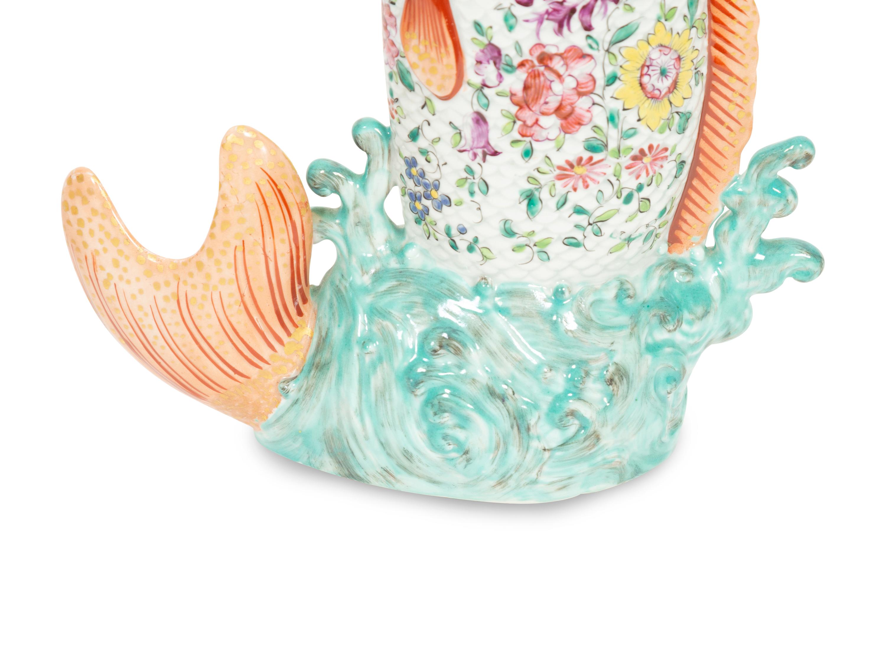 A Pair of Chinese Export Porcelain Fish-Form Vases