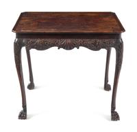 An Irish George II Mahogany Tea Table