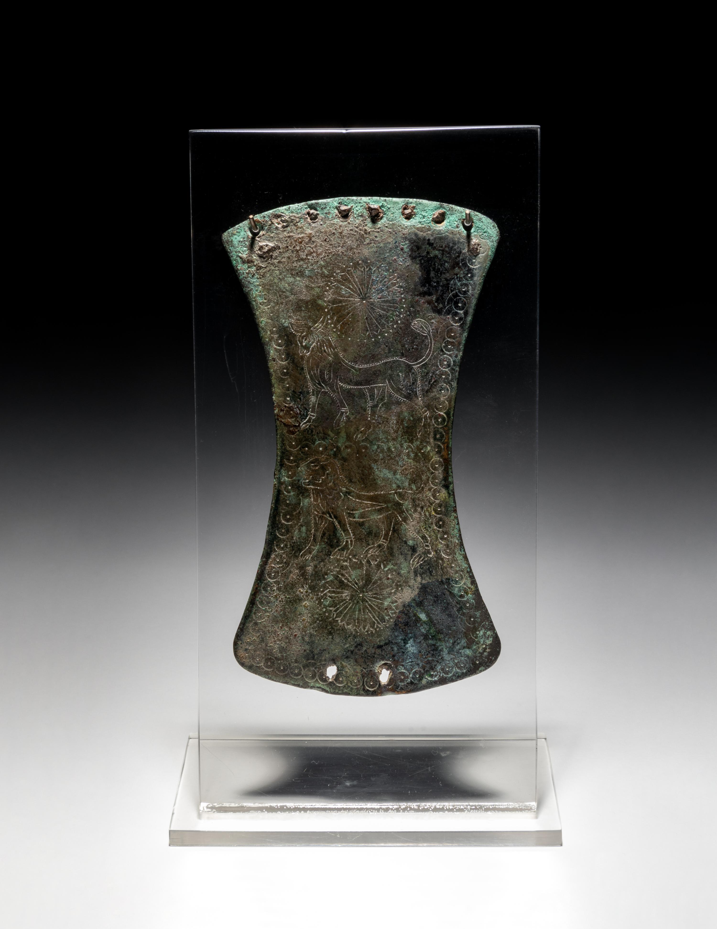 A Luristan Bronze Axe Head