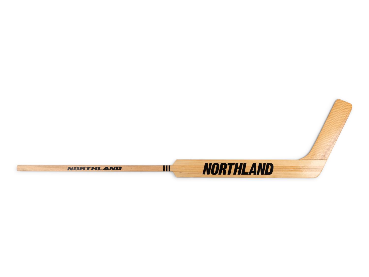 A Chicago Blackhawks Hall of Fame (Tony Esposito, Bobby Hull, Stan Mikita, Denis Savard) Signed Autograph Northland Darren Pang Model Hockey Stick (Beckett Authentication Services Letter BAS Certified),