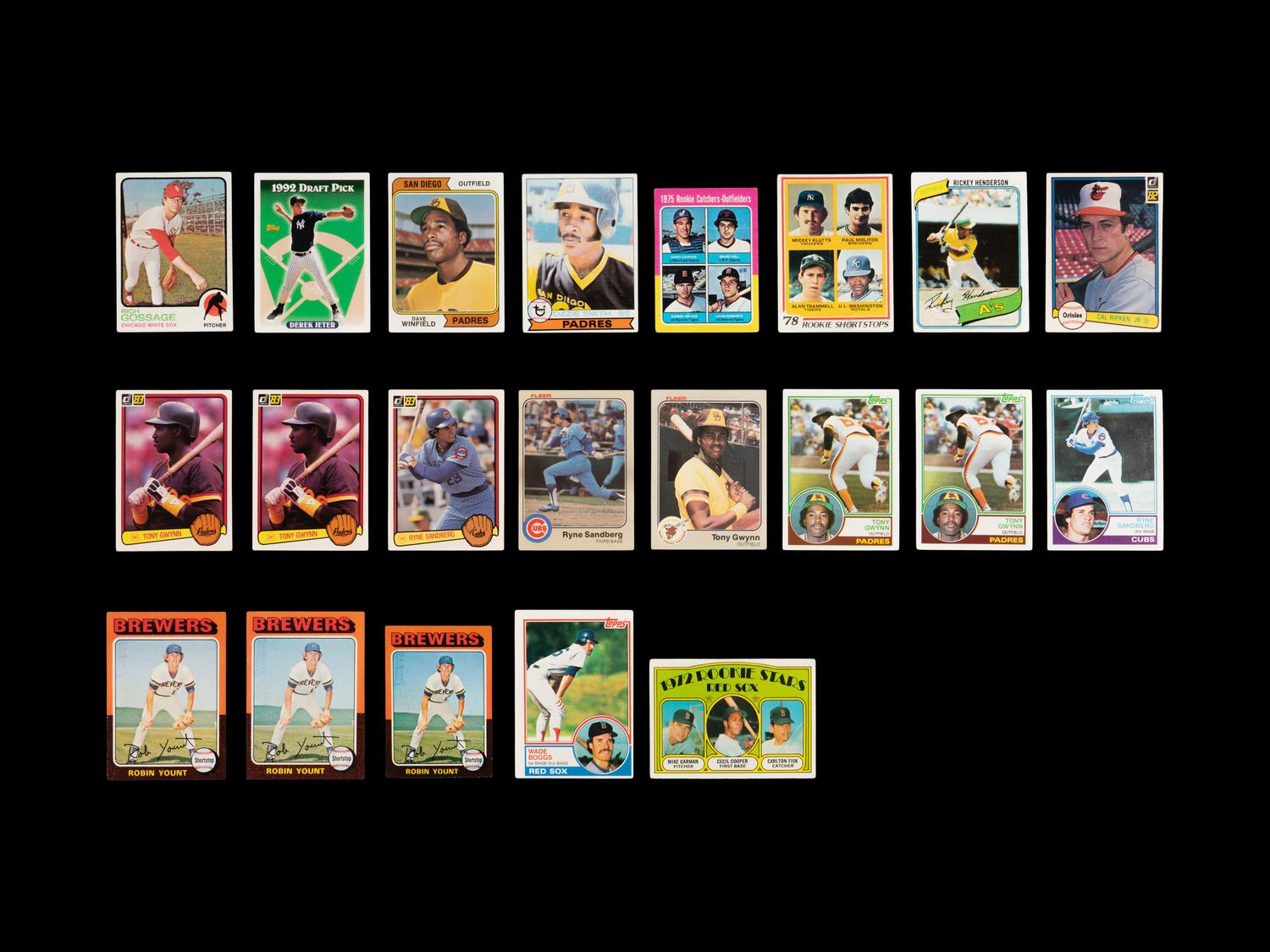 A Collection of Hall of Fame Baseball Rookie Cards