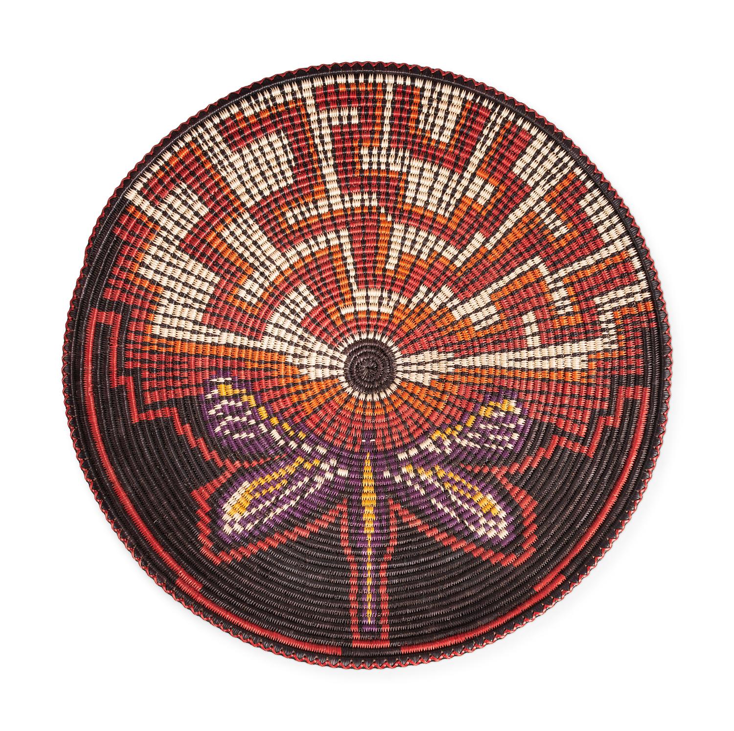 Dragonfly Dreams , Polychrome Basketry Tray