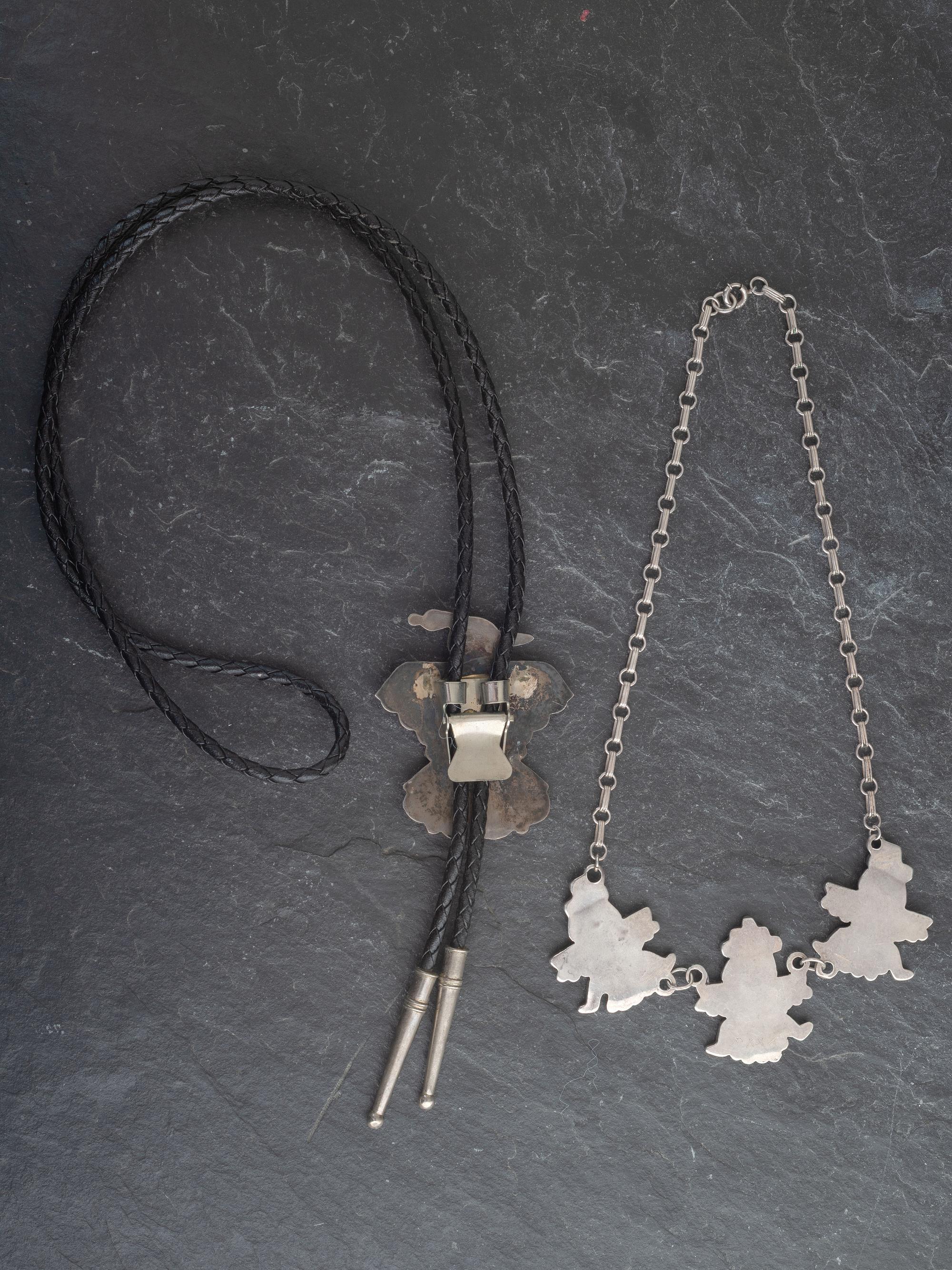 Zuni Channel Inlaid Necklace and Bolo Tie