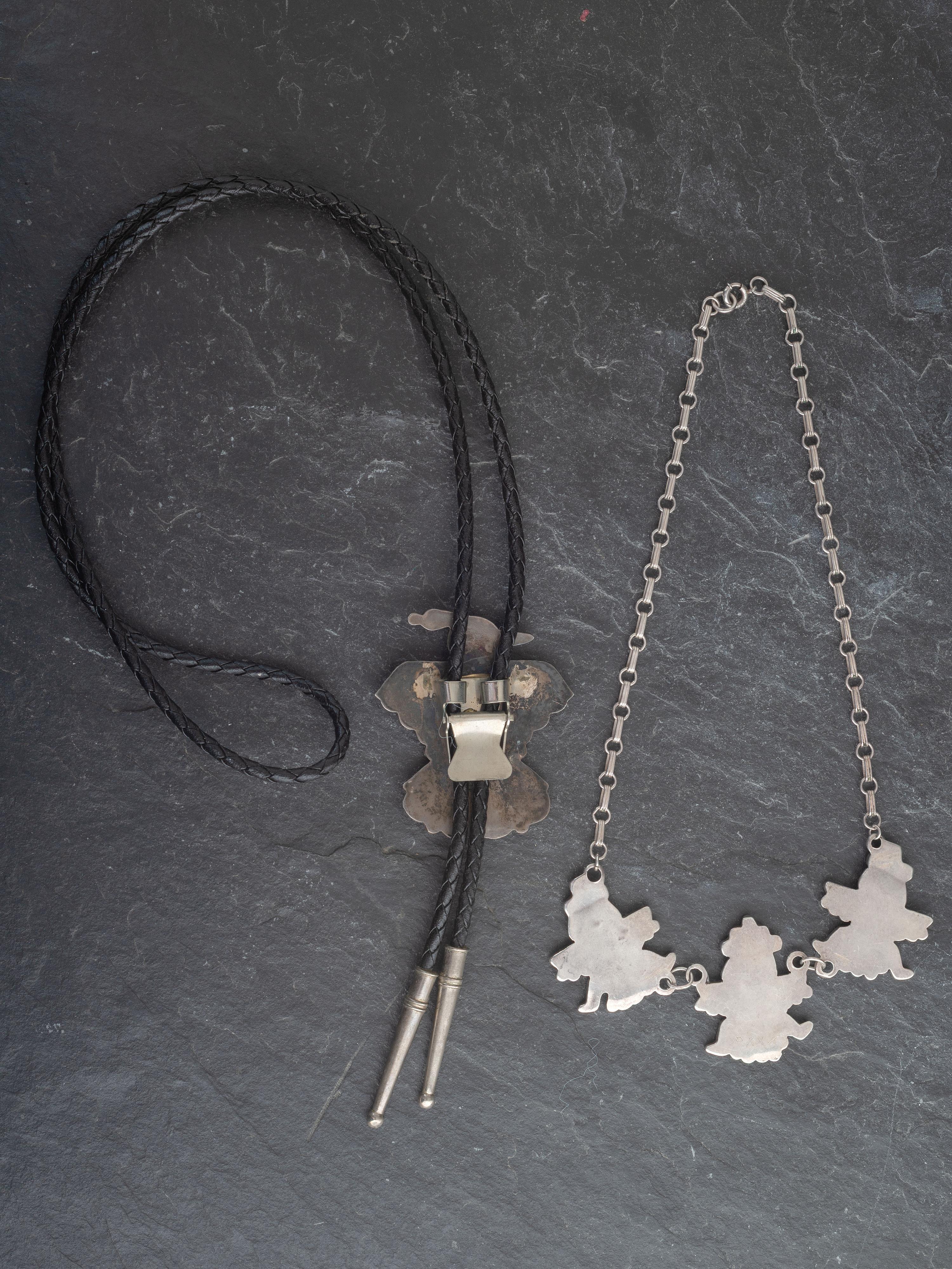 Zuni Channel Inlaid Necklace and Bolo Tie