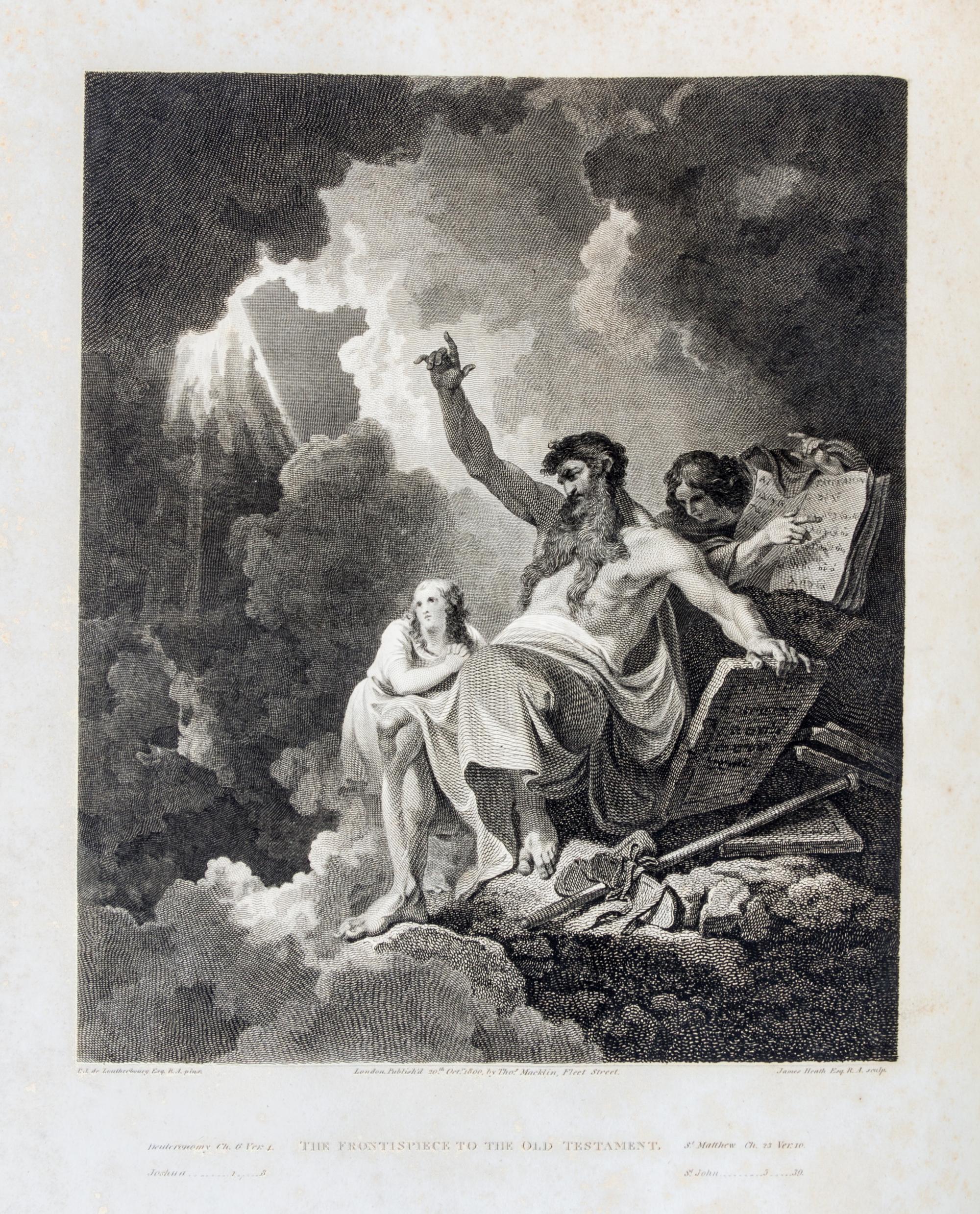 MACKLIN BIBLE. London, 1800. 7 vols. Complete with 66 full sized plates, including engraved dedication leaf.