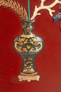 A Pair of Framed Chinese Hardstone-Inlaid Panels