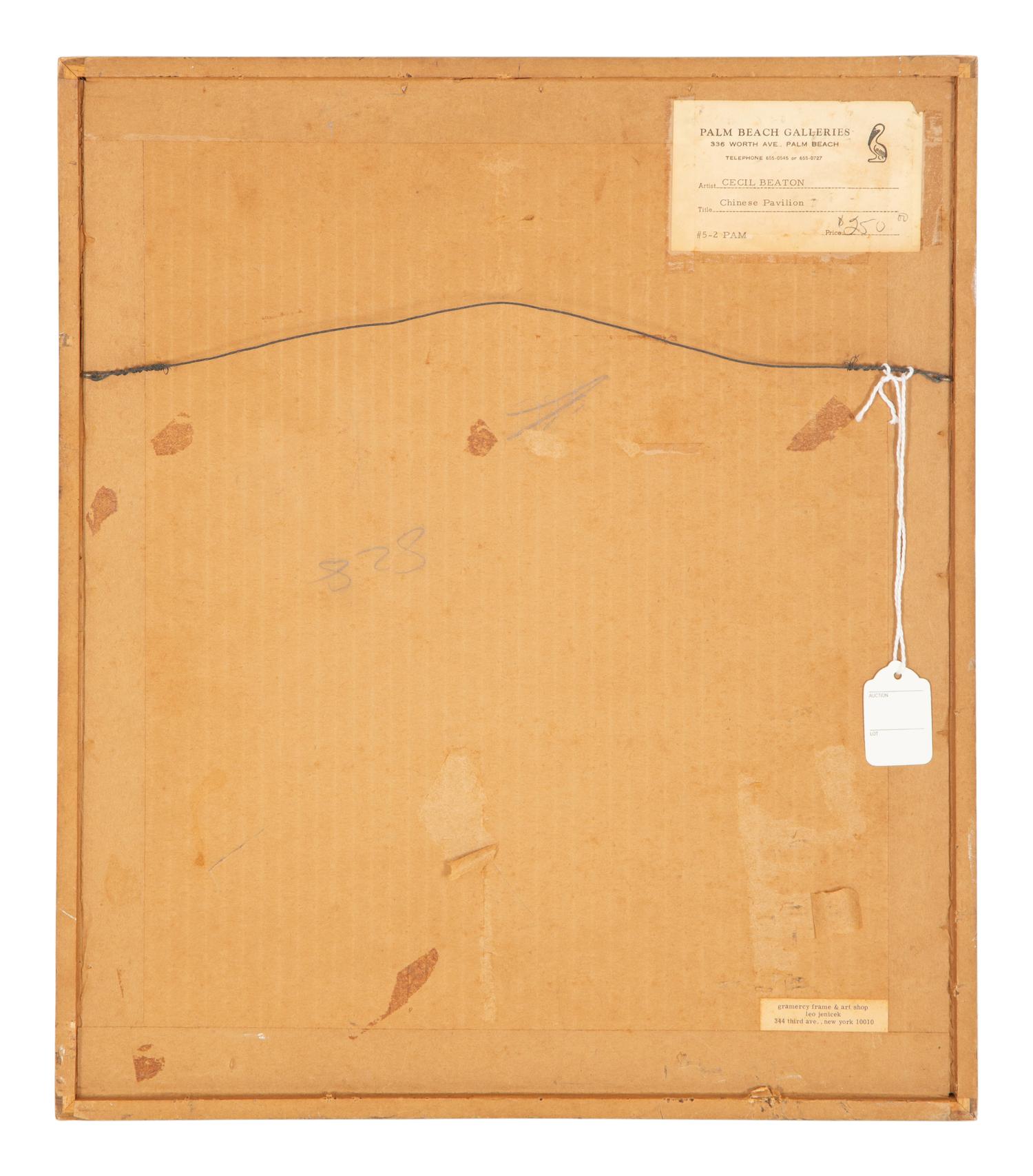 Three Framed Watercolor Costume Studies Attributed to Cecil Beaton