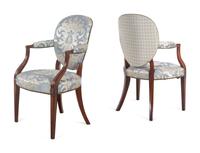 A Pair of George III Mahogany Armchairs