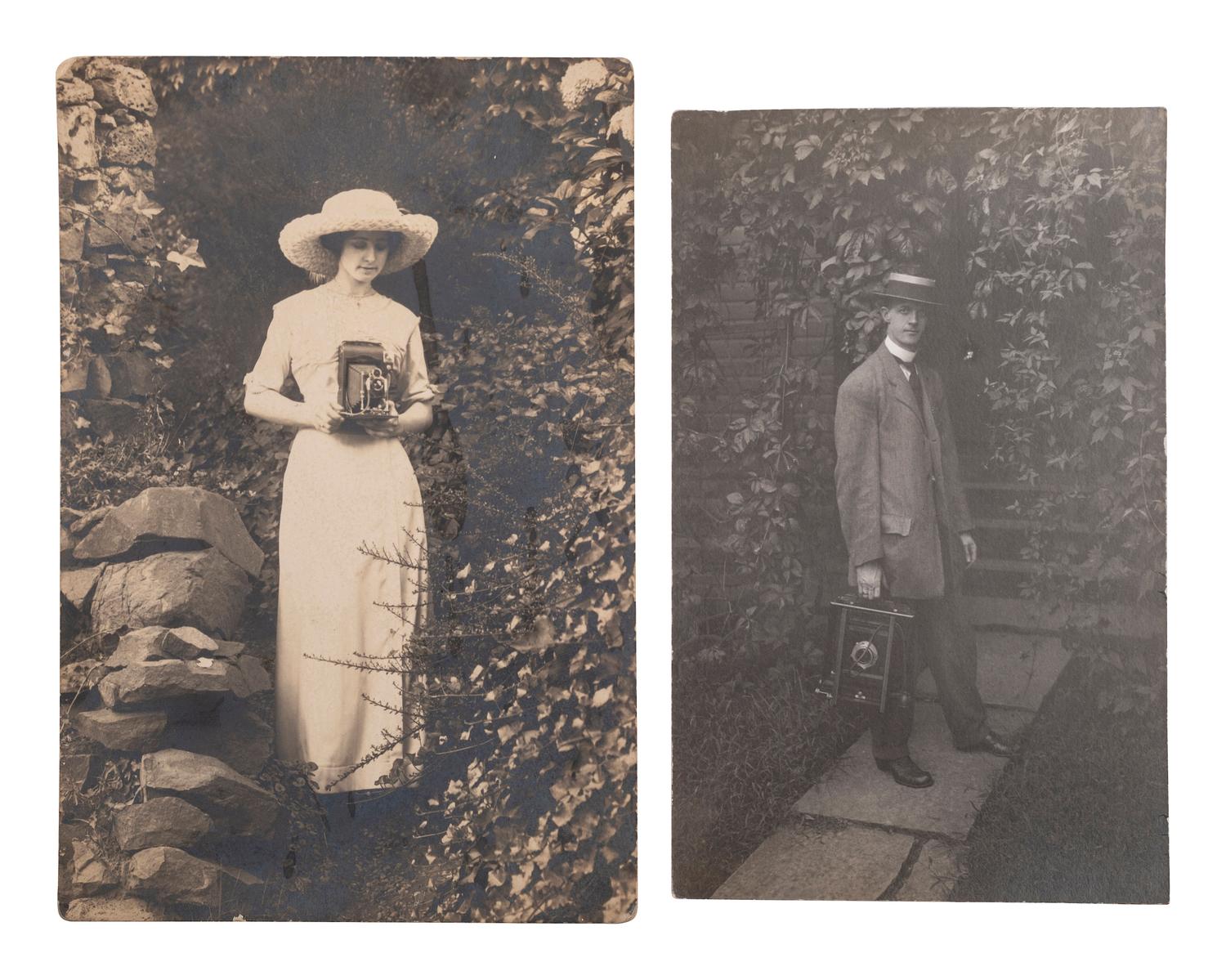 [POSTCARDS]. A group of 105 RPPC of occupational subjects incl. railroad workers and photographers.