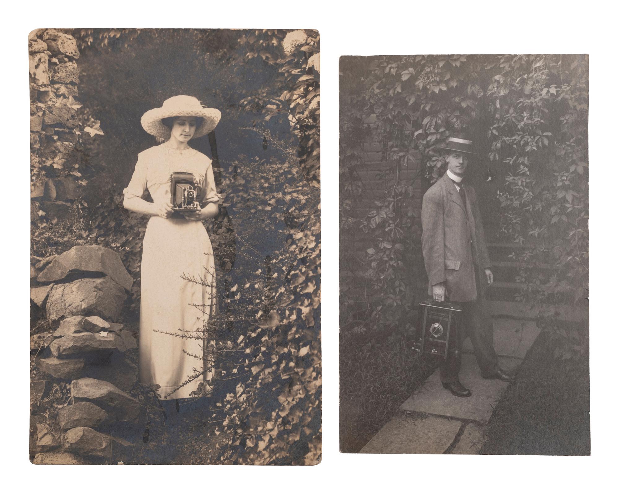 [POSTCARDS]. A group of 105 RPPC of occupational subjects incl. railroad workers and photographers.