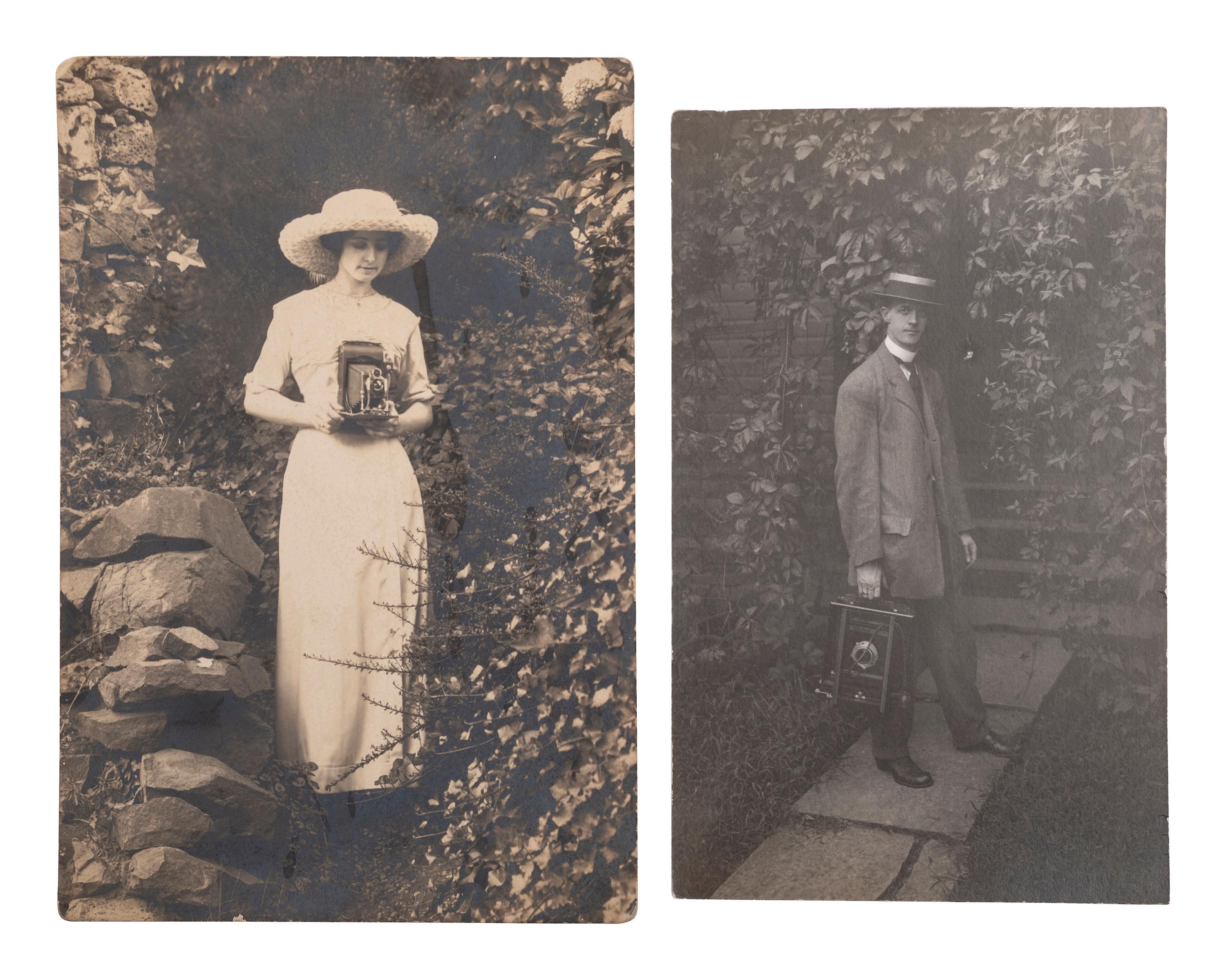 [POSTCARDS]. A group of 105 RPPC of occupational subjects incl. railroad workers and photographers.