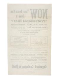 [POLITICAL PROTEST]. Now Your Town Can Have a 'Professional Riot!' No More "Amateur" Demonstrations. [Los Angeles, CA]: [Alert Americans Association], [1965].
