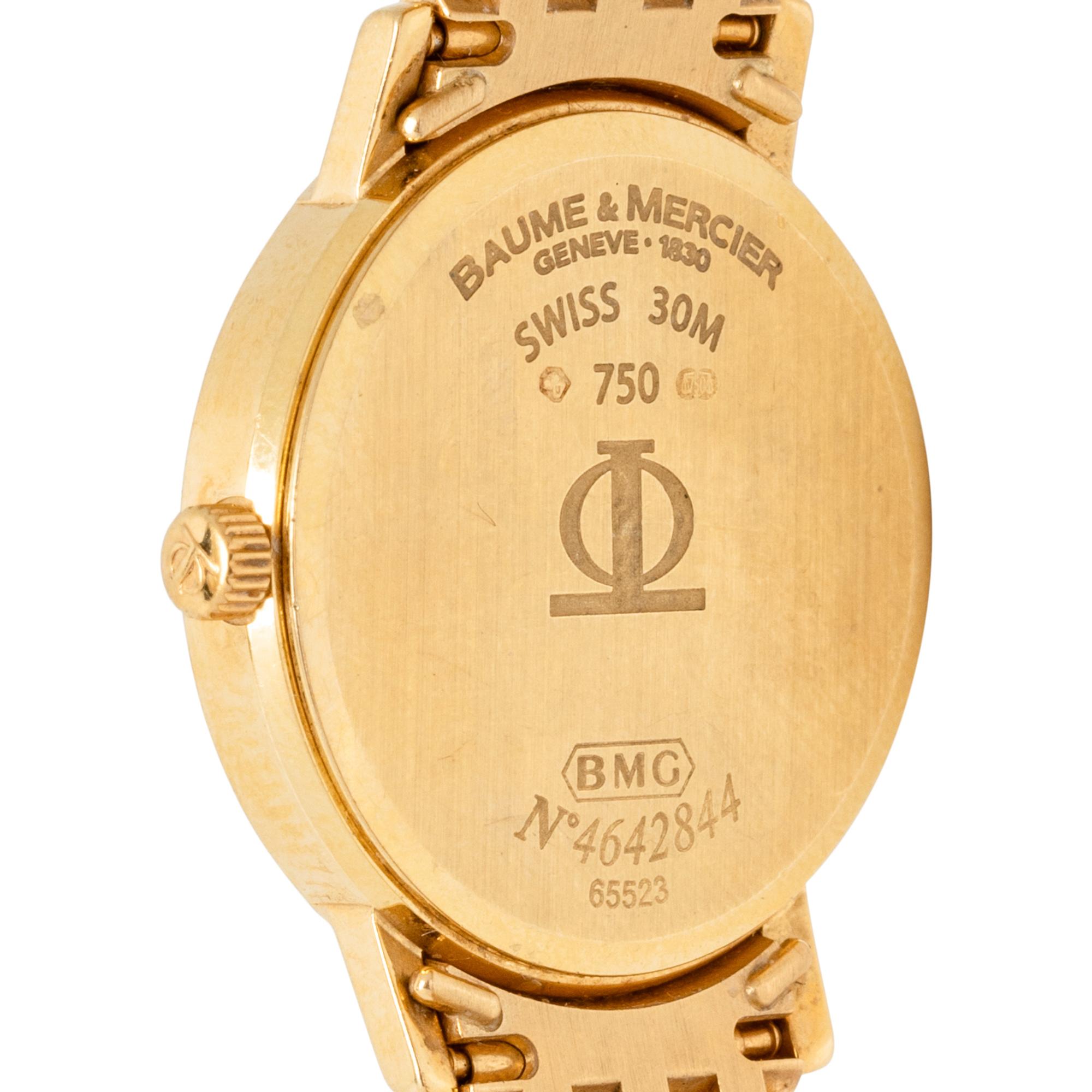 BAUME & MERCIER, YELLOW GOLD WATCH