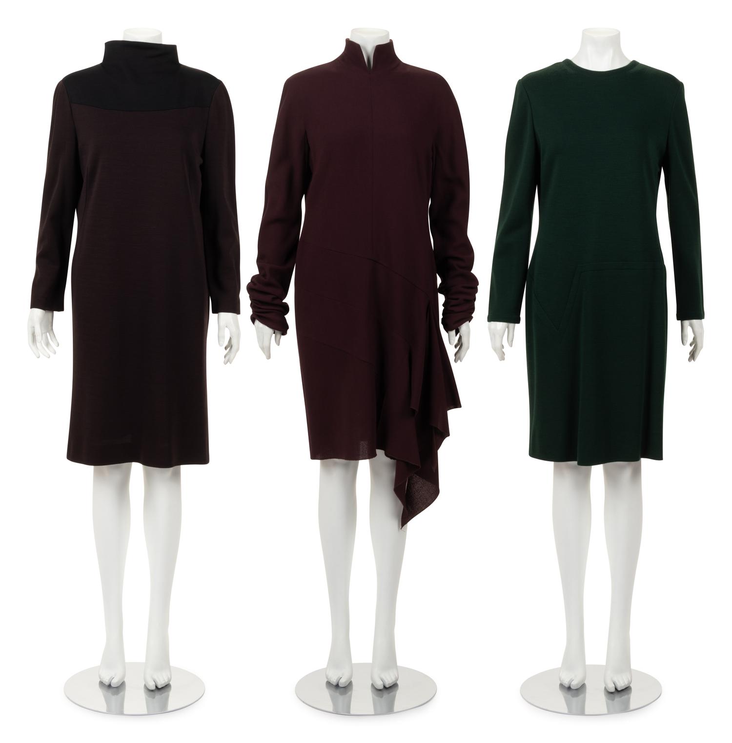 Three Knit Dresses: Two Bill Blass and One Valentino, 1990-2000s