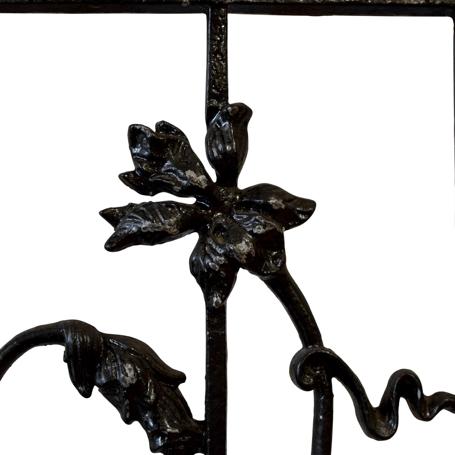 An Art Nouveau Iron Panel 13" W x .75" D x 37" H — France, Circa 1900
