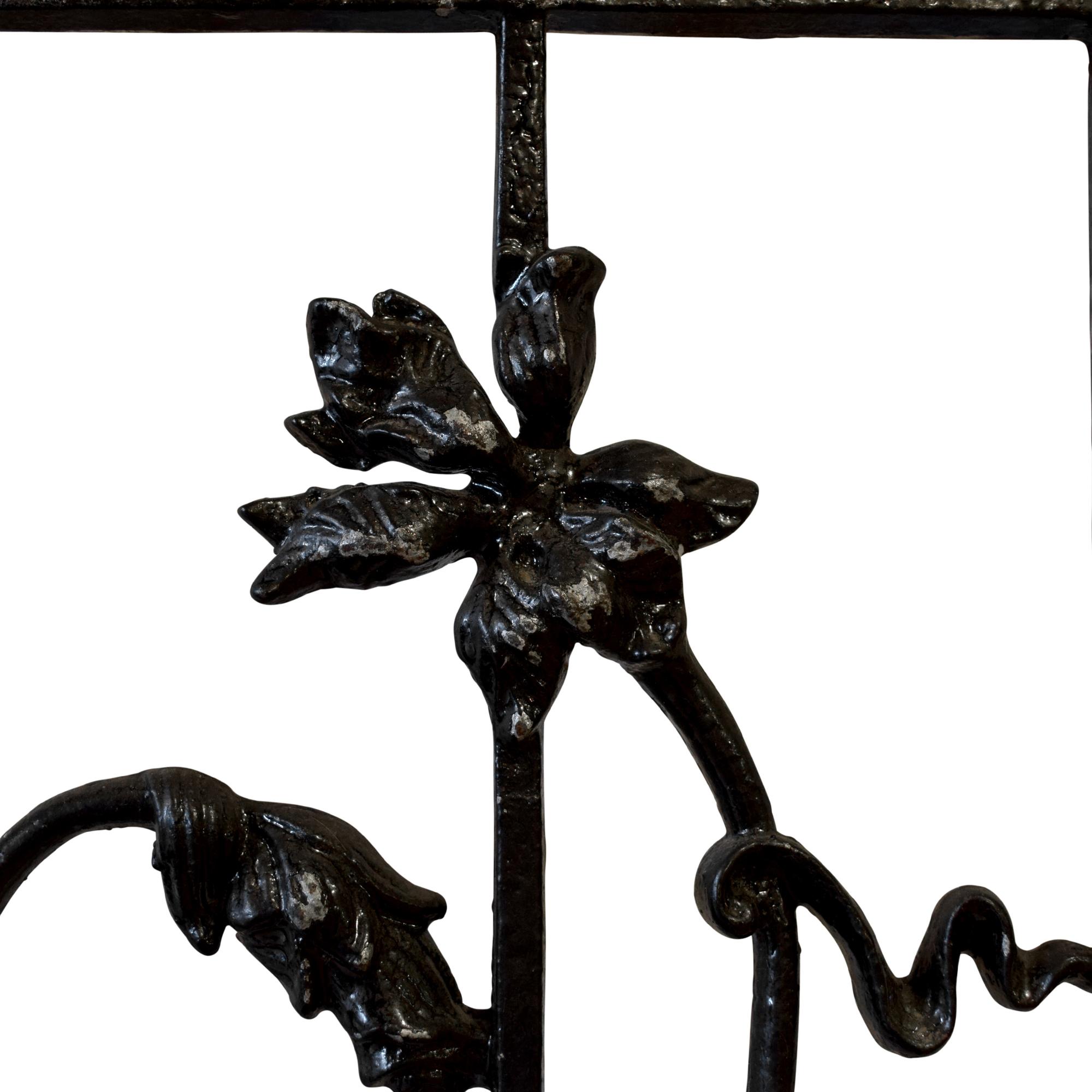 An Art Nouveau Iron Panel 13" W x .75" D x 37" H — France, Circa 1900