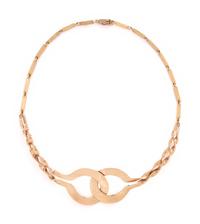 YELLOW GOLD HAIRPIN NECKLACE