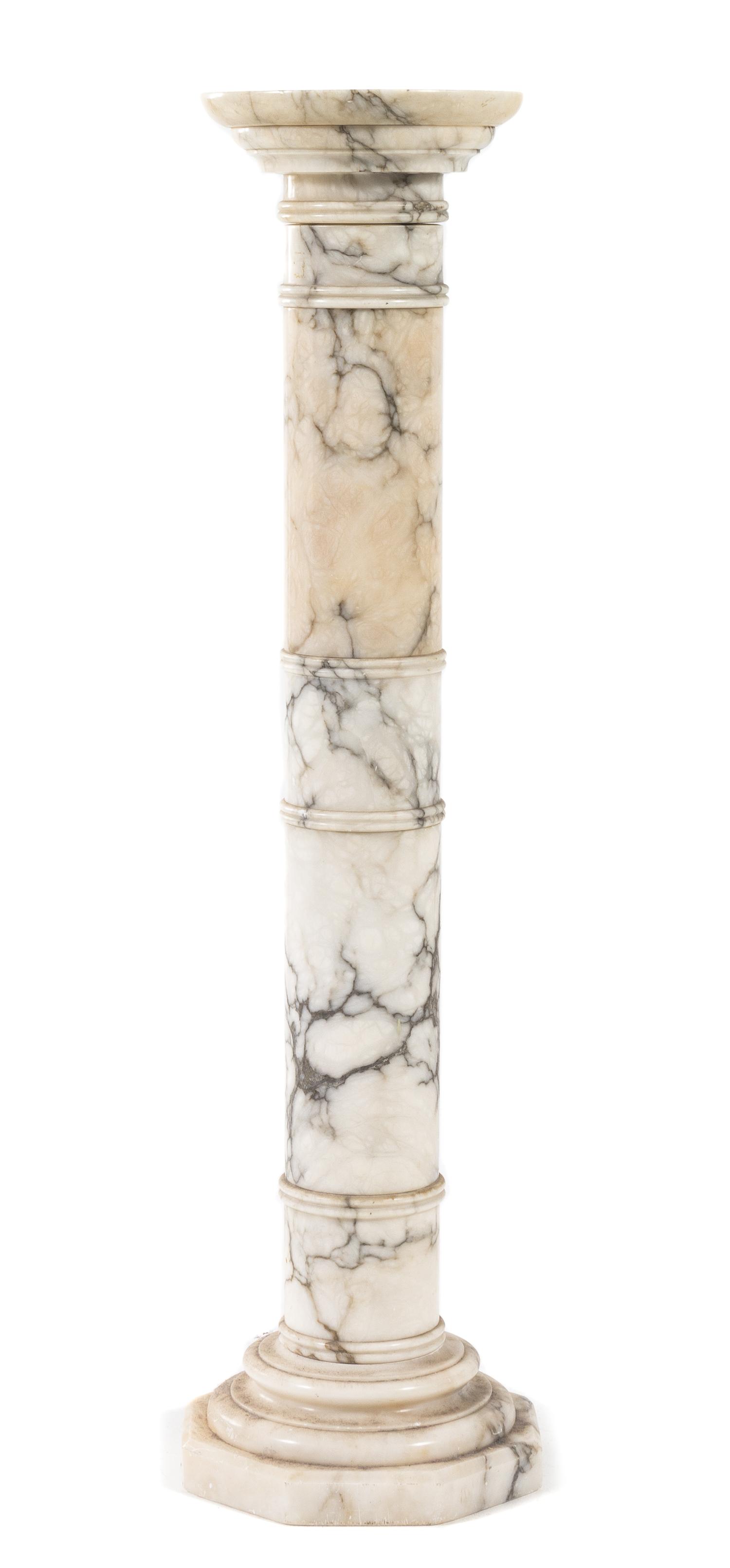 A Continental Marble Pedestal Height 42 inches. — LATE 19TH/EARLY 20TH CENTURY