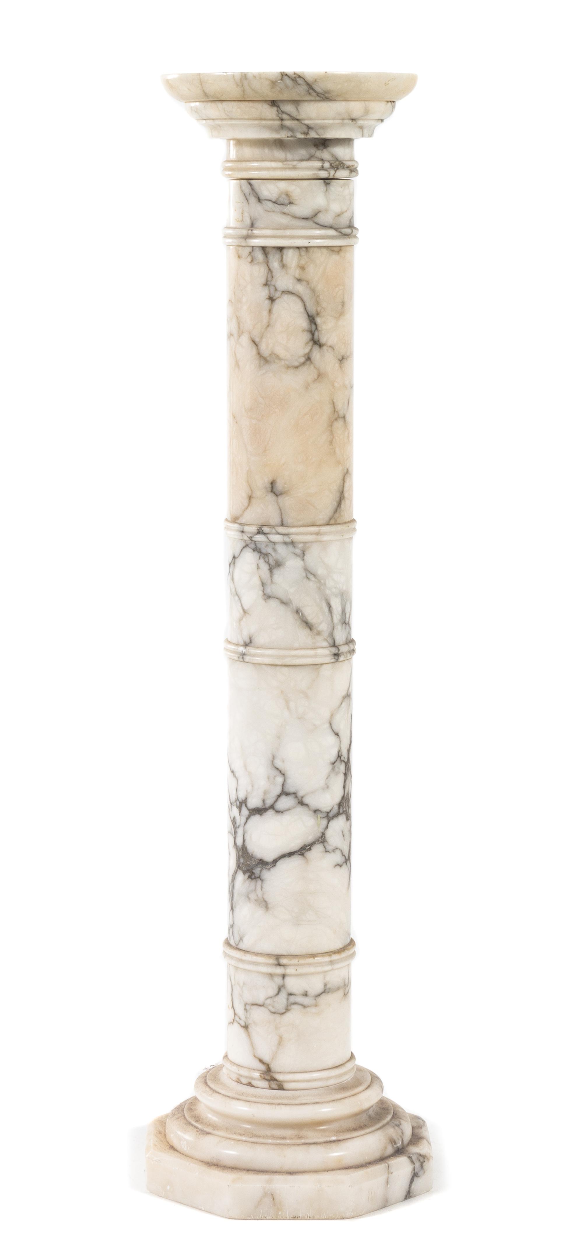 A Continental Marble Pedestal Height 42 inches. — LATE 19TH/EARLY 20TH CENTURY