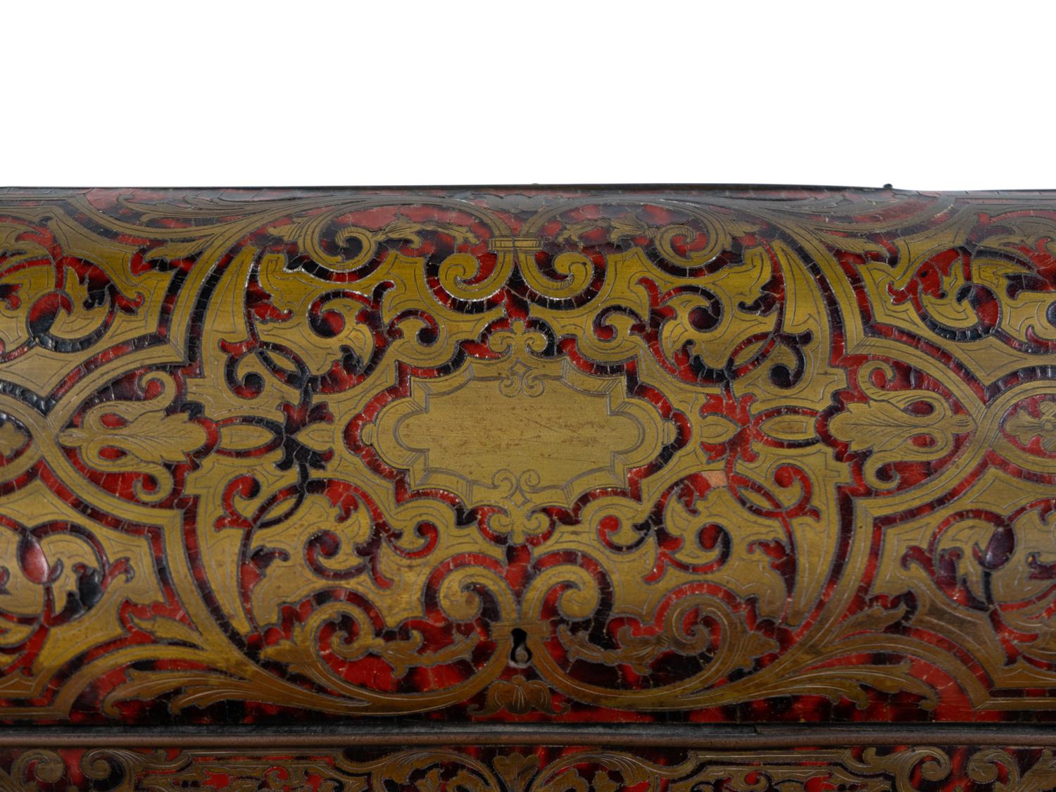 A French Tortoise Shell Inlaid Boulle Marquetry Standish