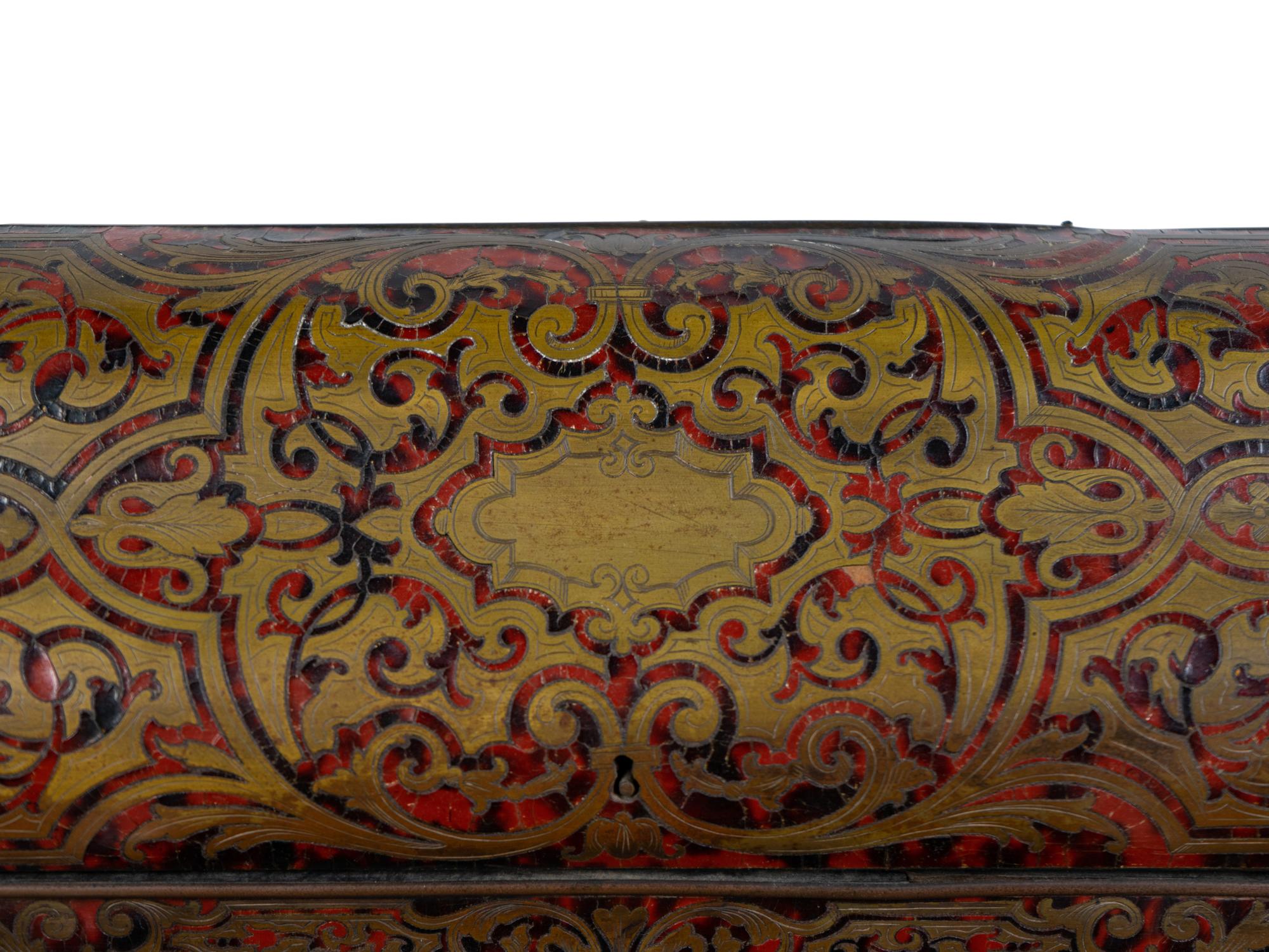 A French Tortoise Shell Inlaid Boulle Marquetry Standish