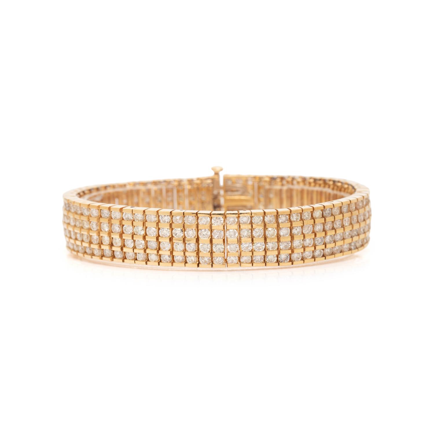YELLOW GOLD AND DIAMOND BRACELET