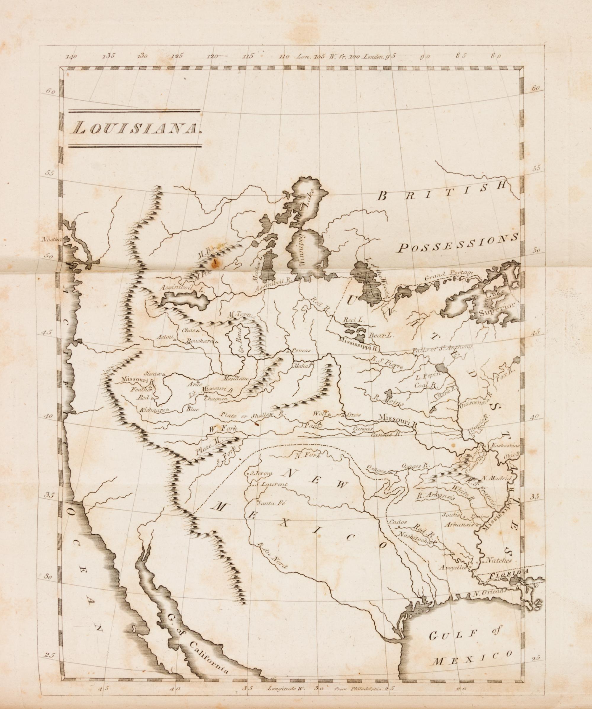 CAREY, Mathew (1760-1839). Carey's Pocket American Atlas. Philadelphia: Matthew Carey, 1805.