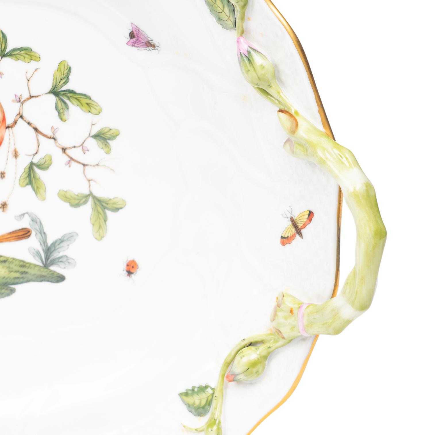 Three Herend Rothschild Bird Porcelain Platters