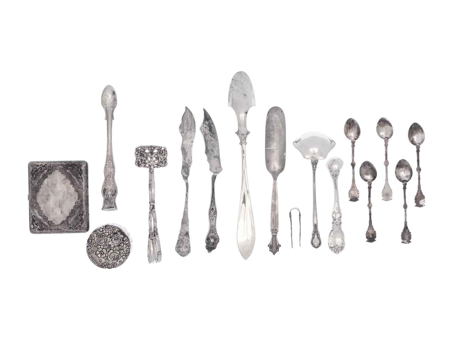 A Collection of Silver and Silver Mounted Articles