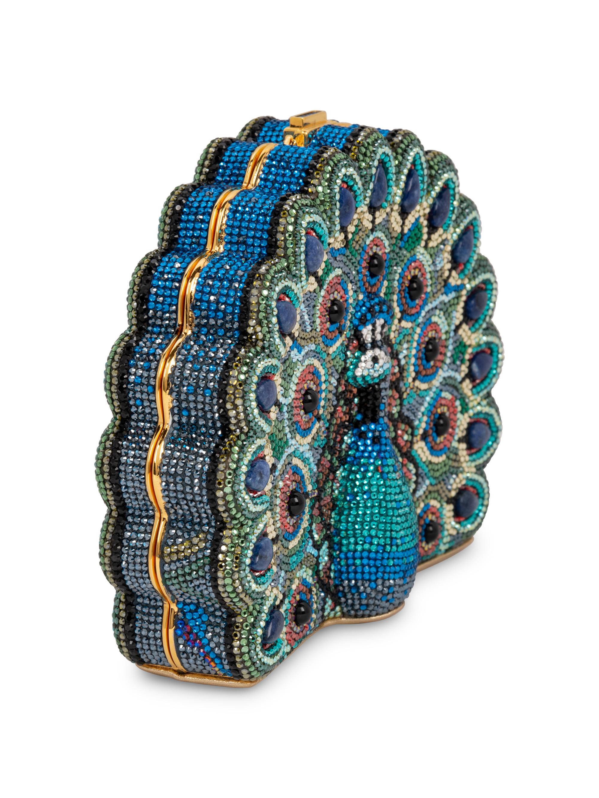 Judith Leiber Peacock Minaudière