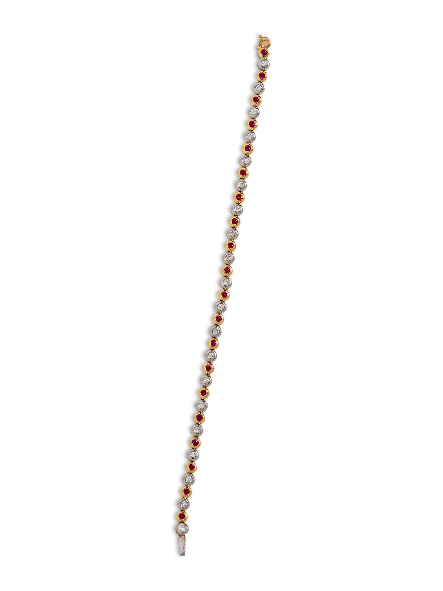 DIAMOND AND RUBY BRACELET
