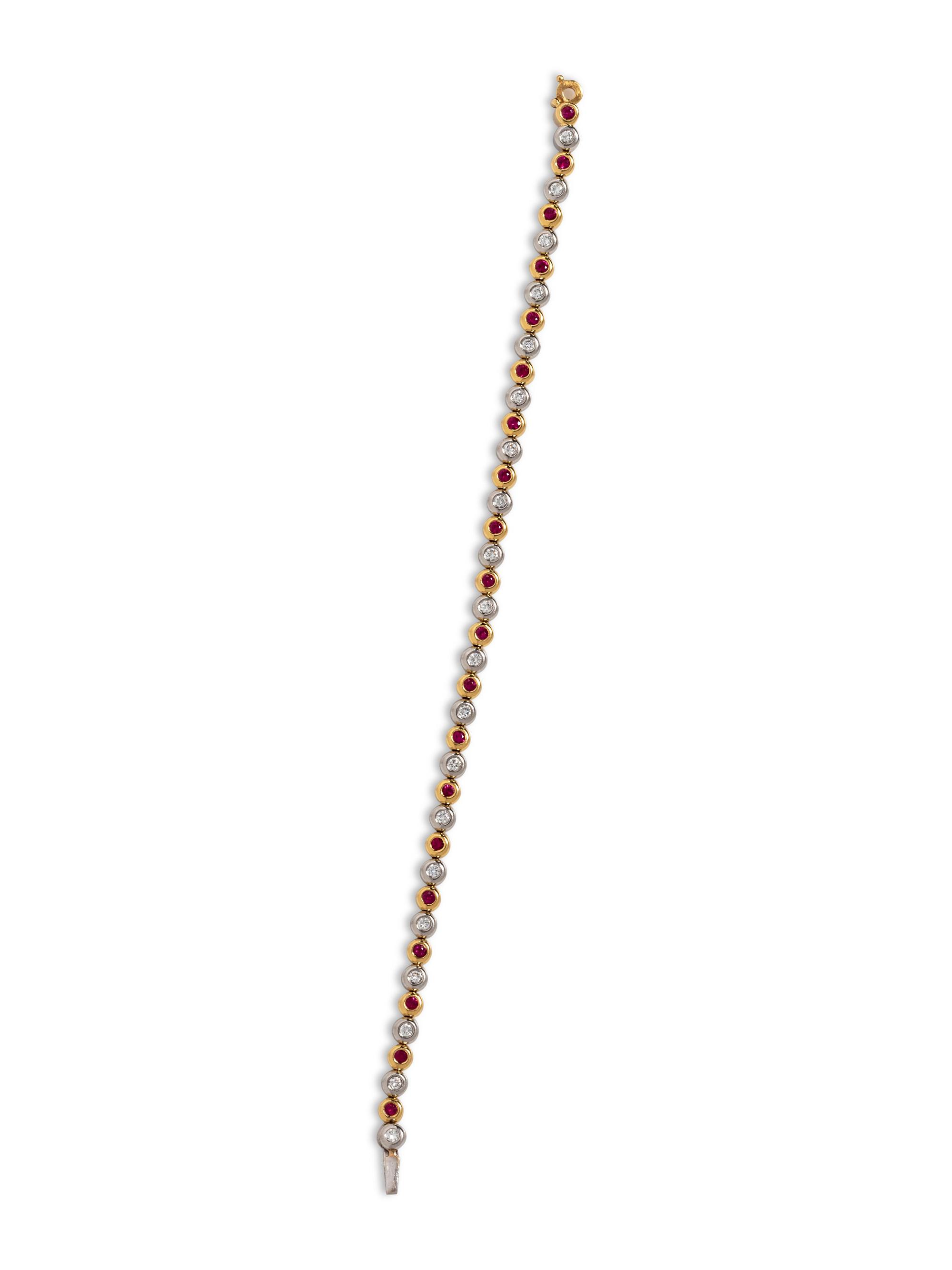 DIAMOND AND RUBY BRACELET