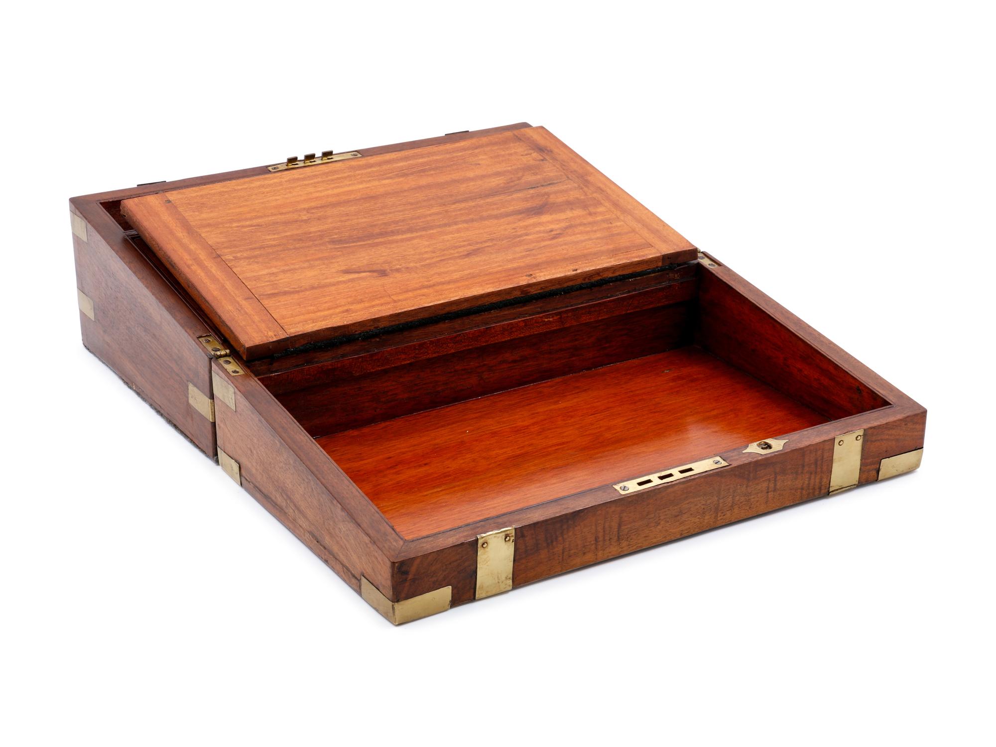 An English Brass Banded Lap Desk