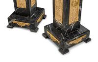 A Pair of Louis XVI Style Gilt-Bronze-Mounted Marble Pedestals