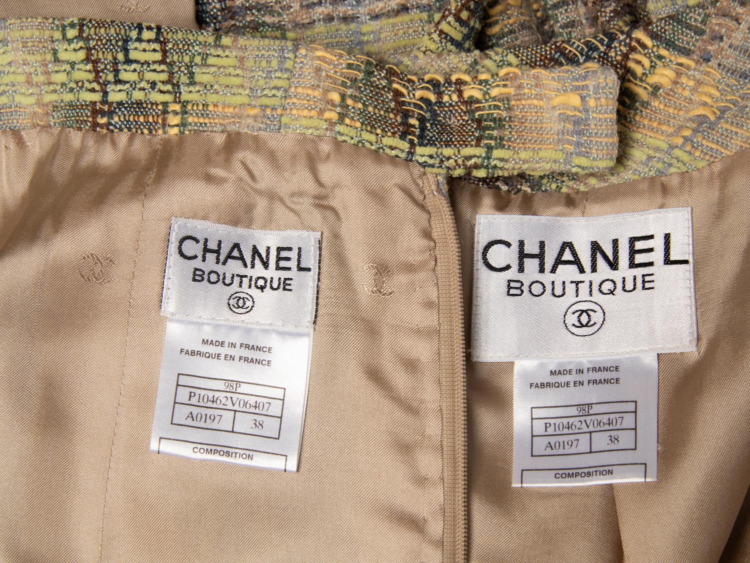 CHANEL, BOUCLÉ TWEED SKIRT SUIT