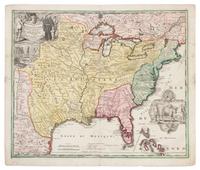 HOMANN, Johann Baptist (1663-1724). Amplissimae Regionis Mississipi. Nuremberg, [ca 1720 or later].