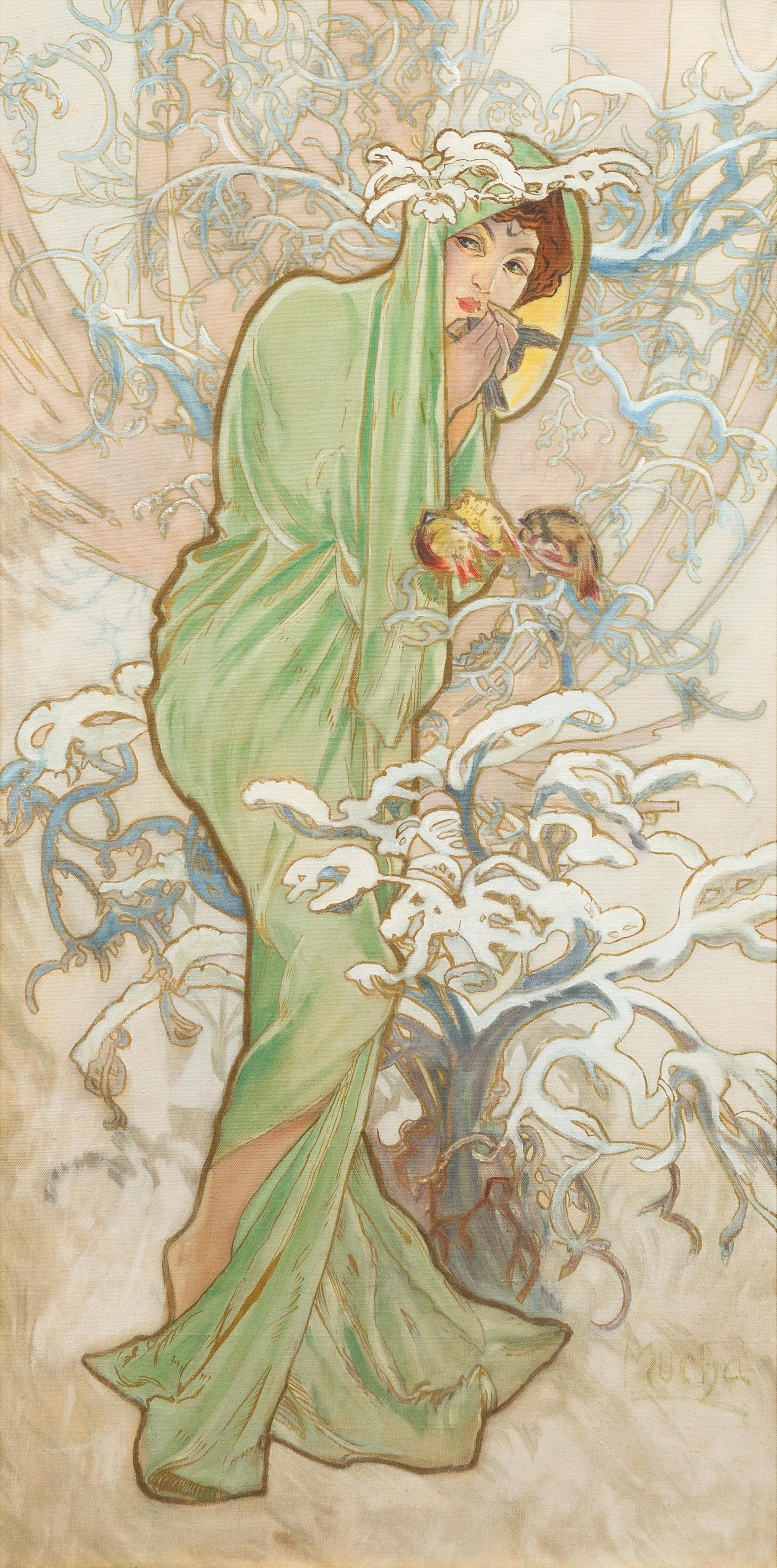 Alphonse Mucha, (Czech, 1860–1939), The Seasons: Winter