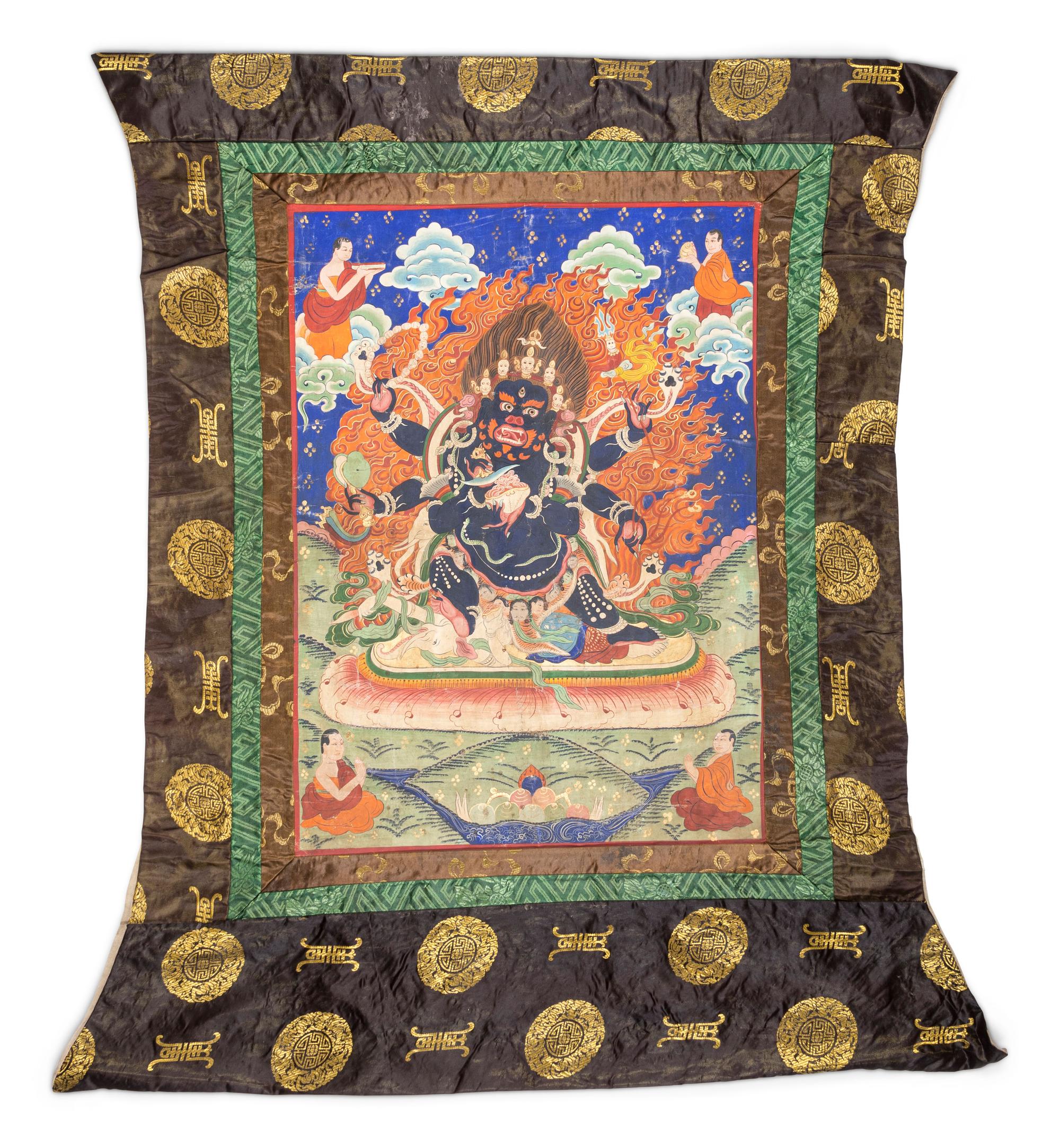 A Sino-Tibetan Thangka Depicting Mahakala