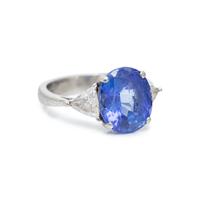 TANZANITE AND DIAMOND RING