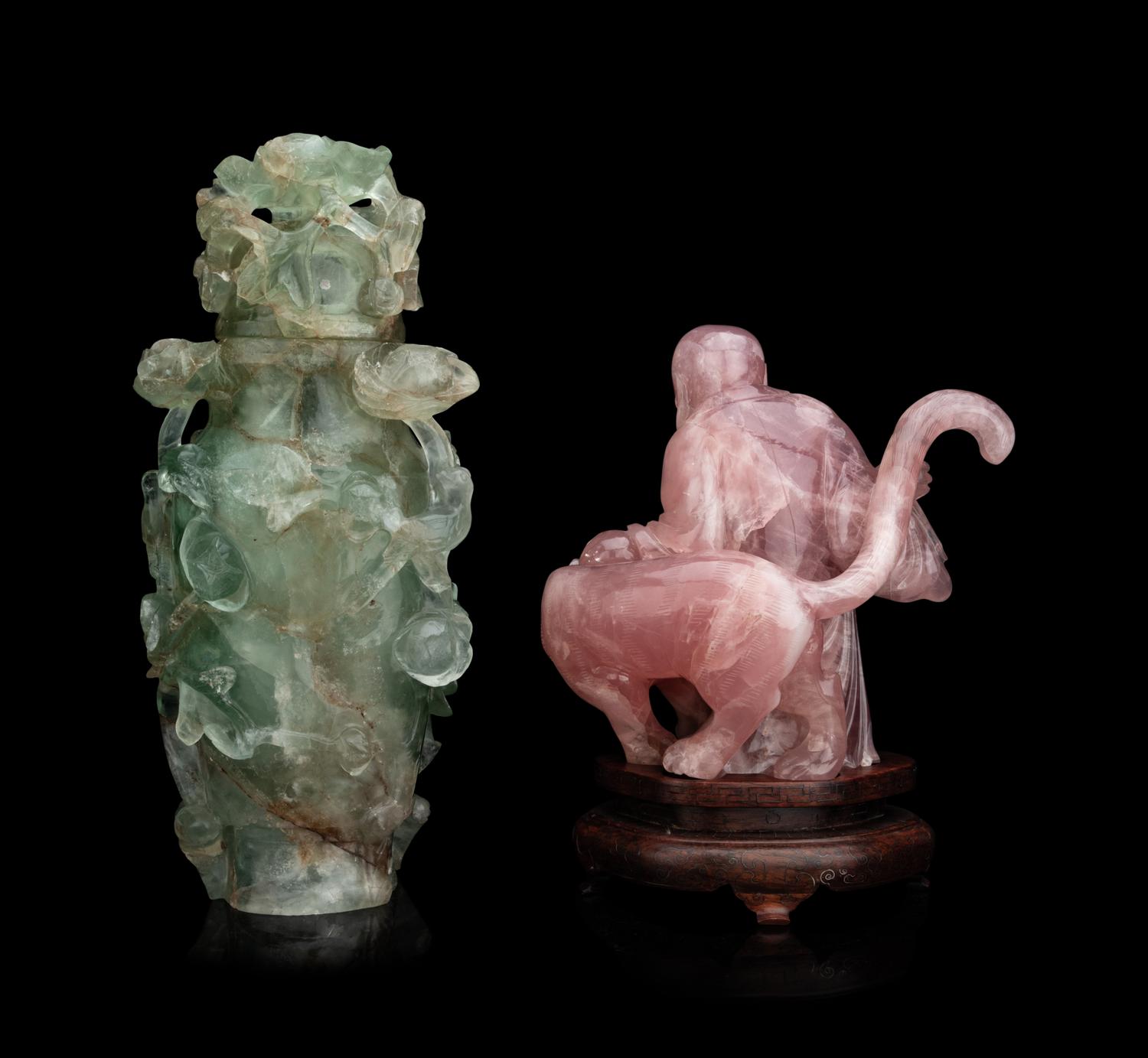 Four Chinese Carved Hardstone Articles