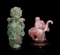 Four Chinese Carved Hardstone Articles