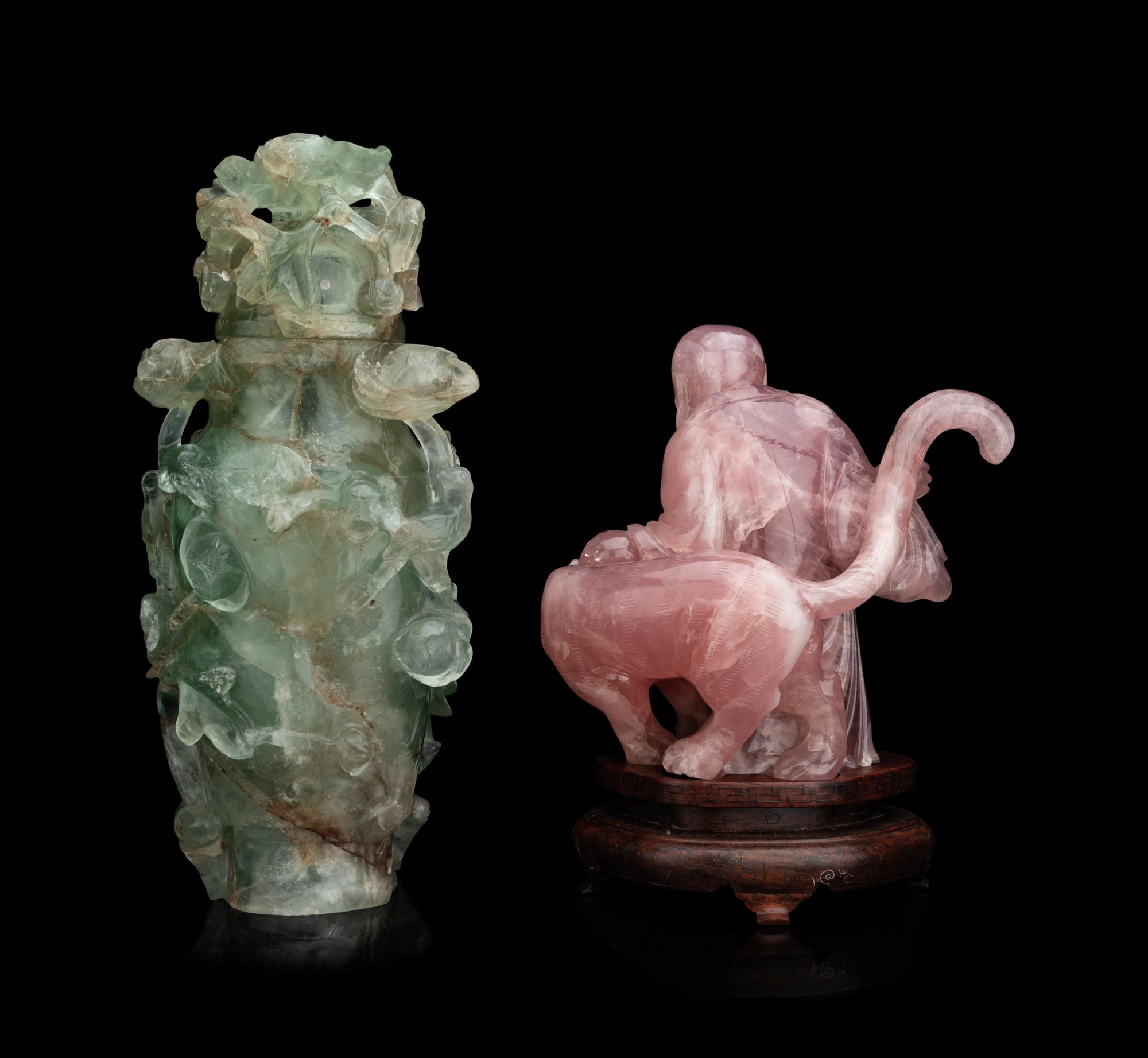 Four Chinese Carved Hardstone Articles