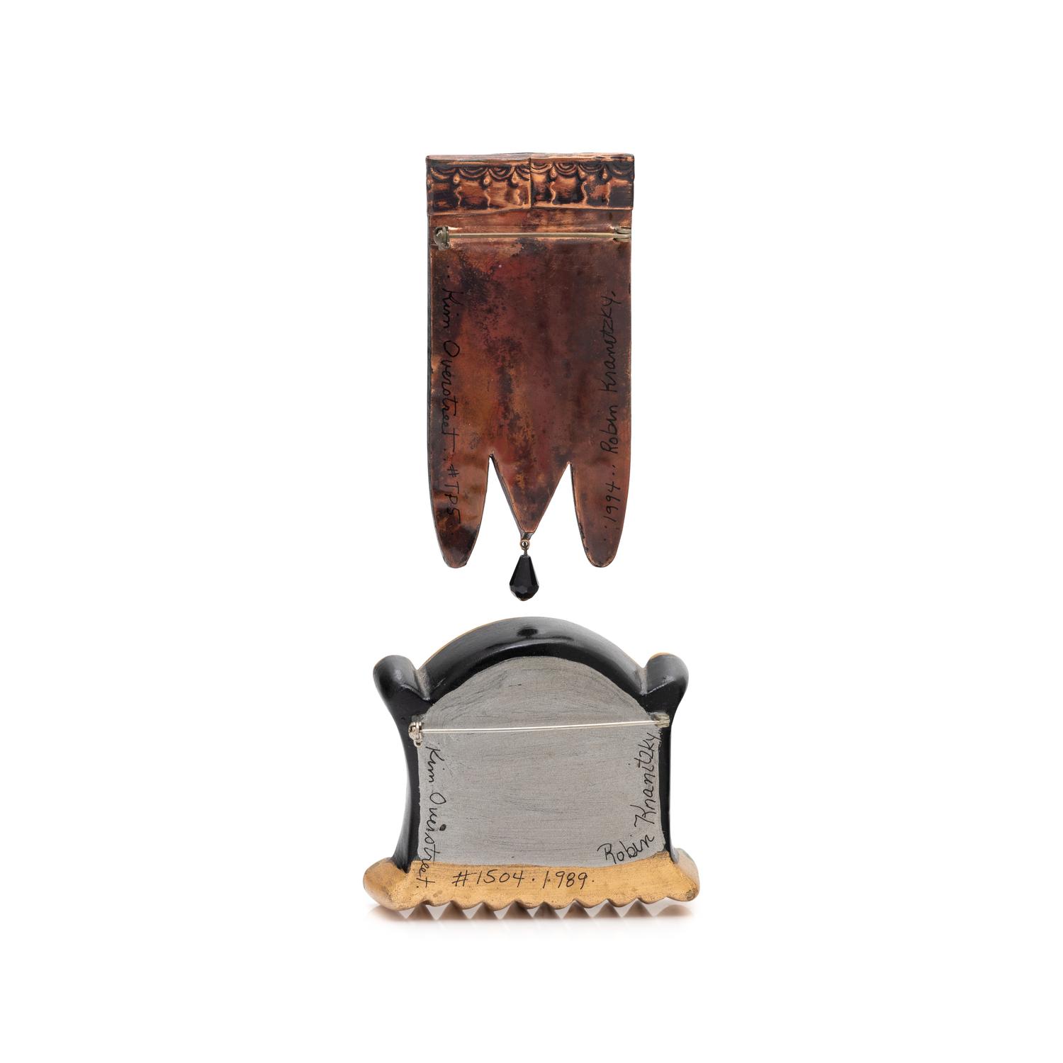 KRANITSKY & OVERSTREET, TWO BROOCHES