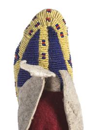 Sioux Child's Fully Beaded Hide Moccasins