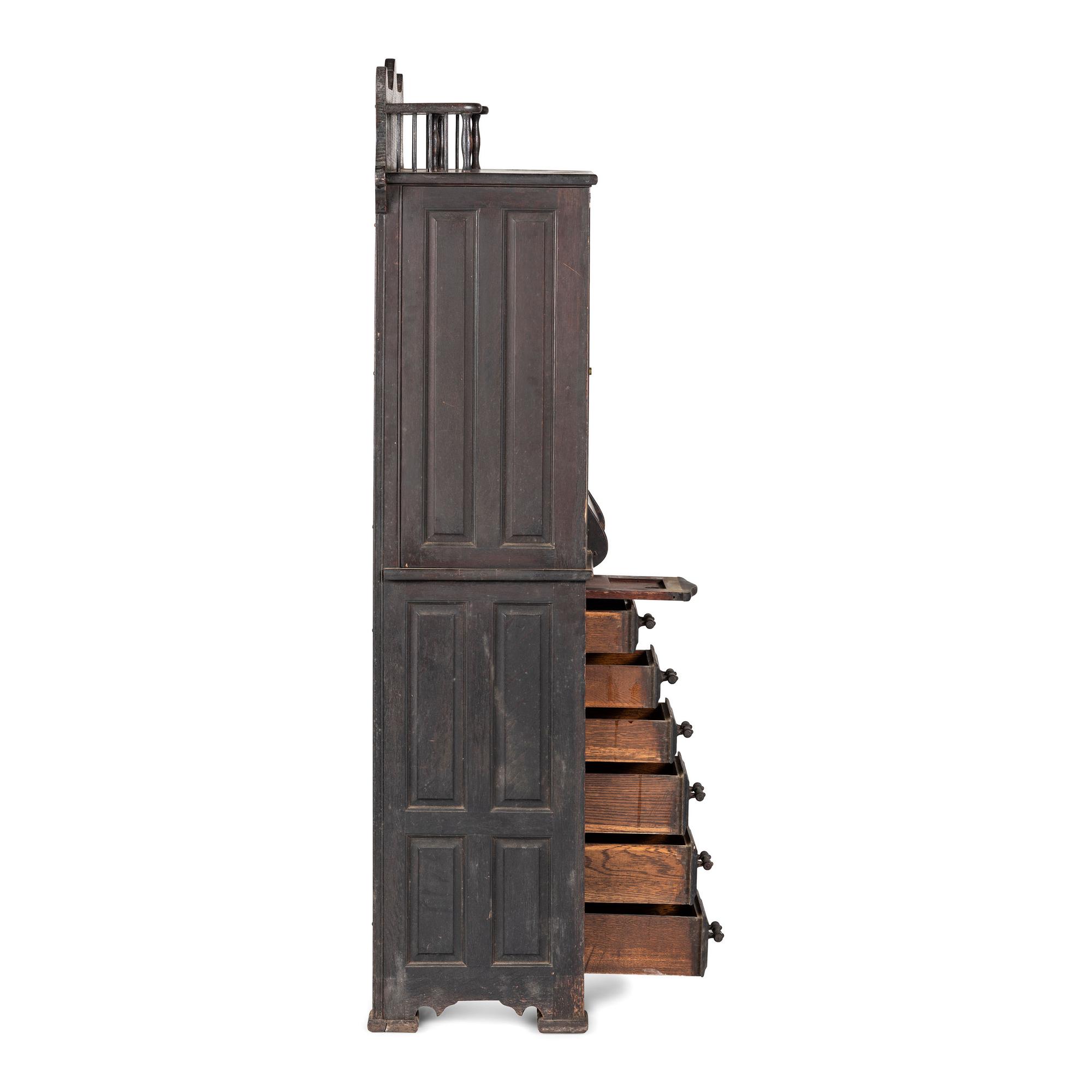A Harvard Company Oak Dental Cabinet