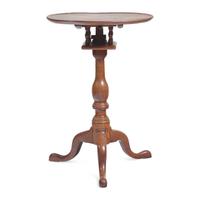 A Queen Anne Walnut Tilt-Top Candlestand