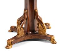 A Russian Neoclassical Parcel-Gilt Mahogany Center Table