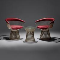 Pair of Chairs with side table