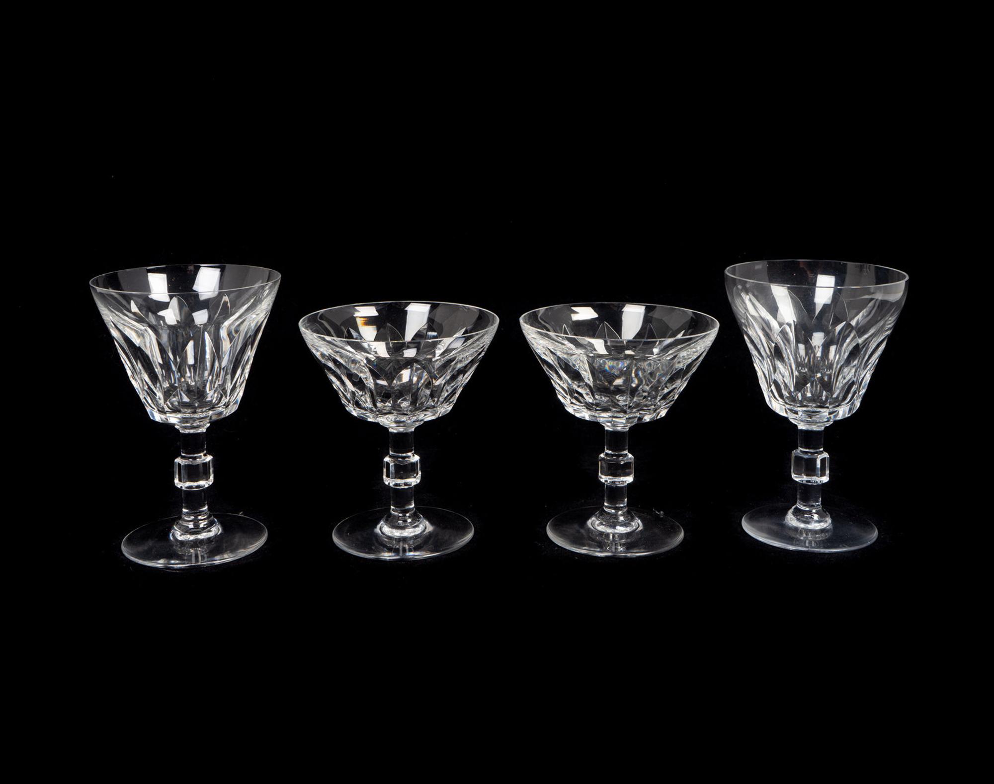 A Baccarat Glass Partial Stemware Service in the Caracas Pattern — 20TH CENTURY