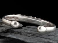 Early Navajo Ingot and Turquoise Cuff Bracelet